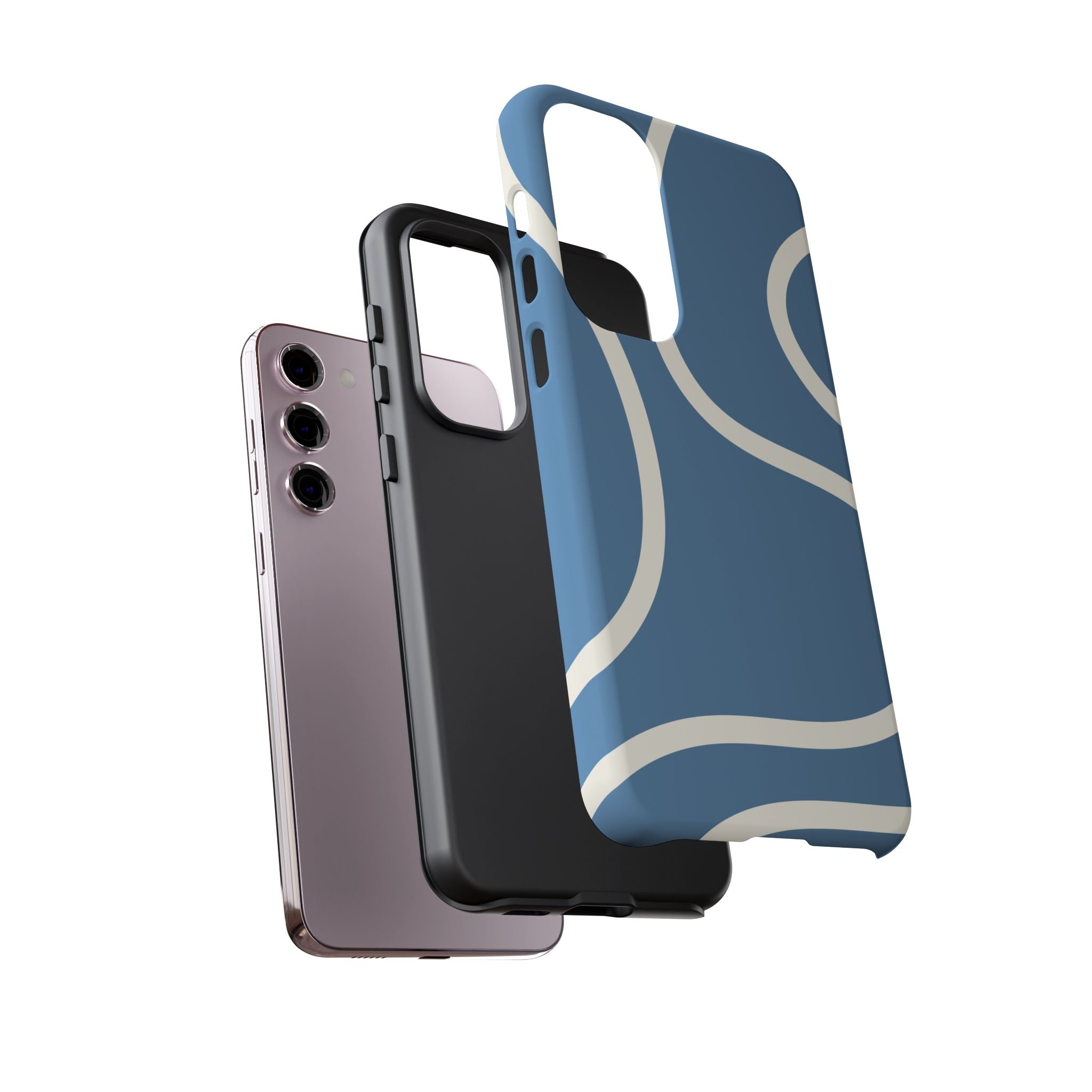 Blue Wavy Abstract Phone Case