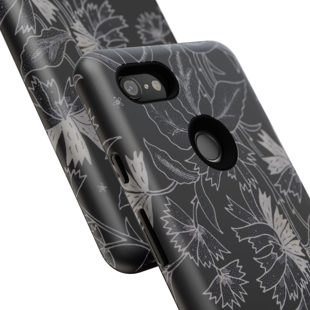 Floral Black Botanical Phone Cover