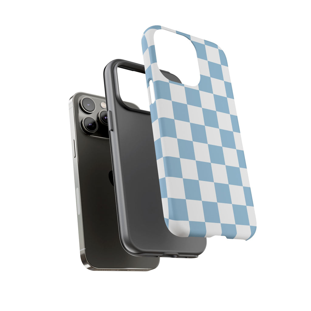 Blue Checkerboard Tough Phone Case