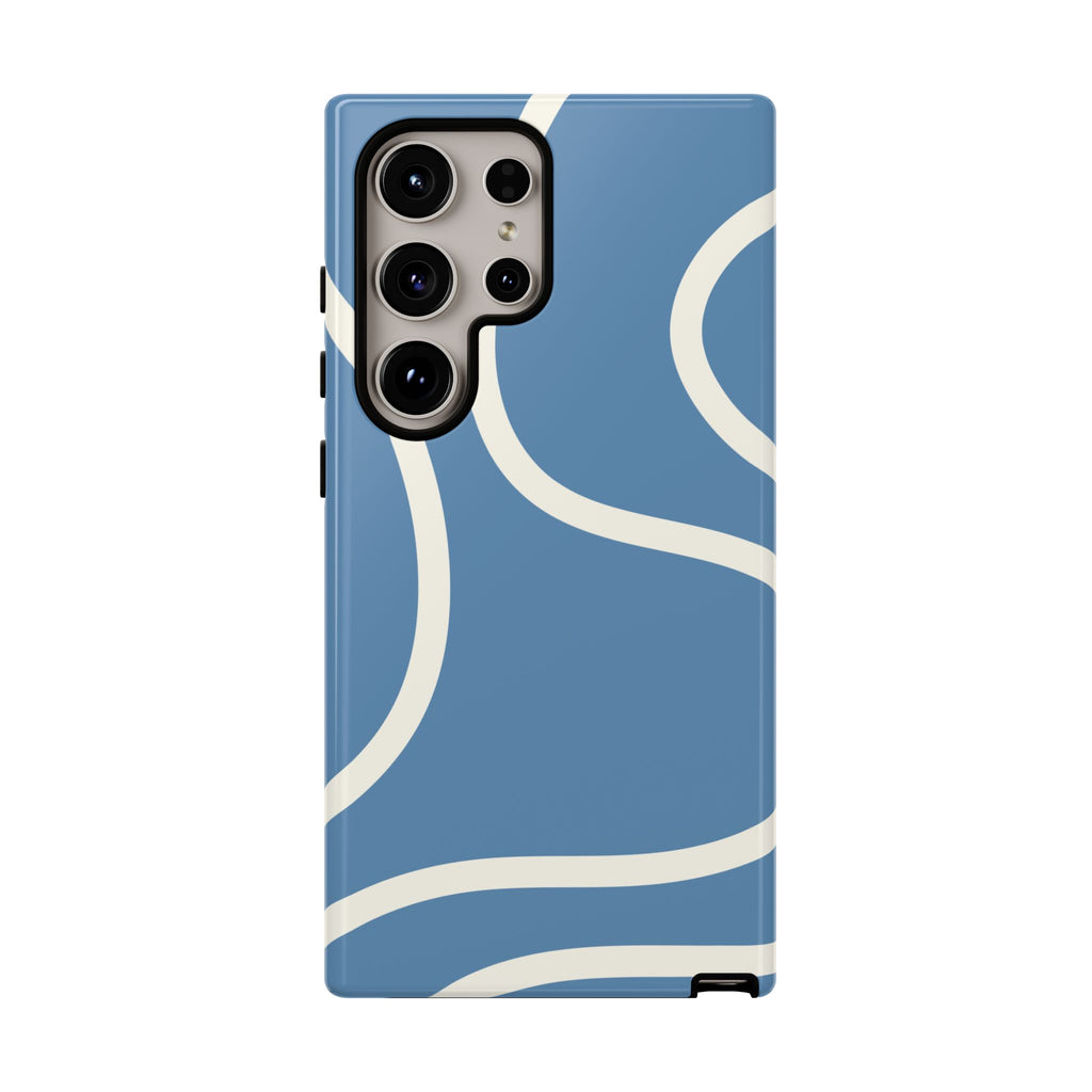Blue Wavy Abstract Phone Case