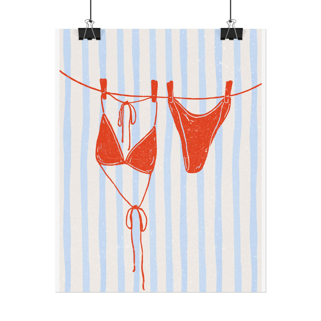 Red Bikini Wall Art  - Rolled Posters