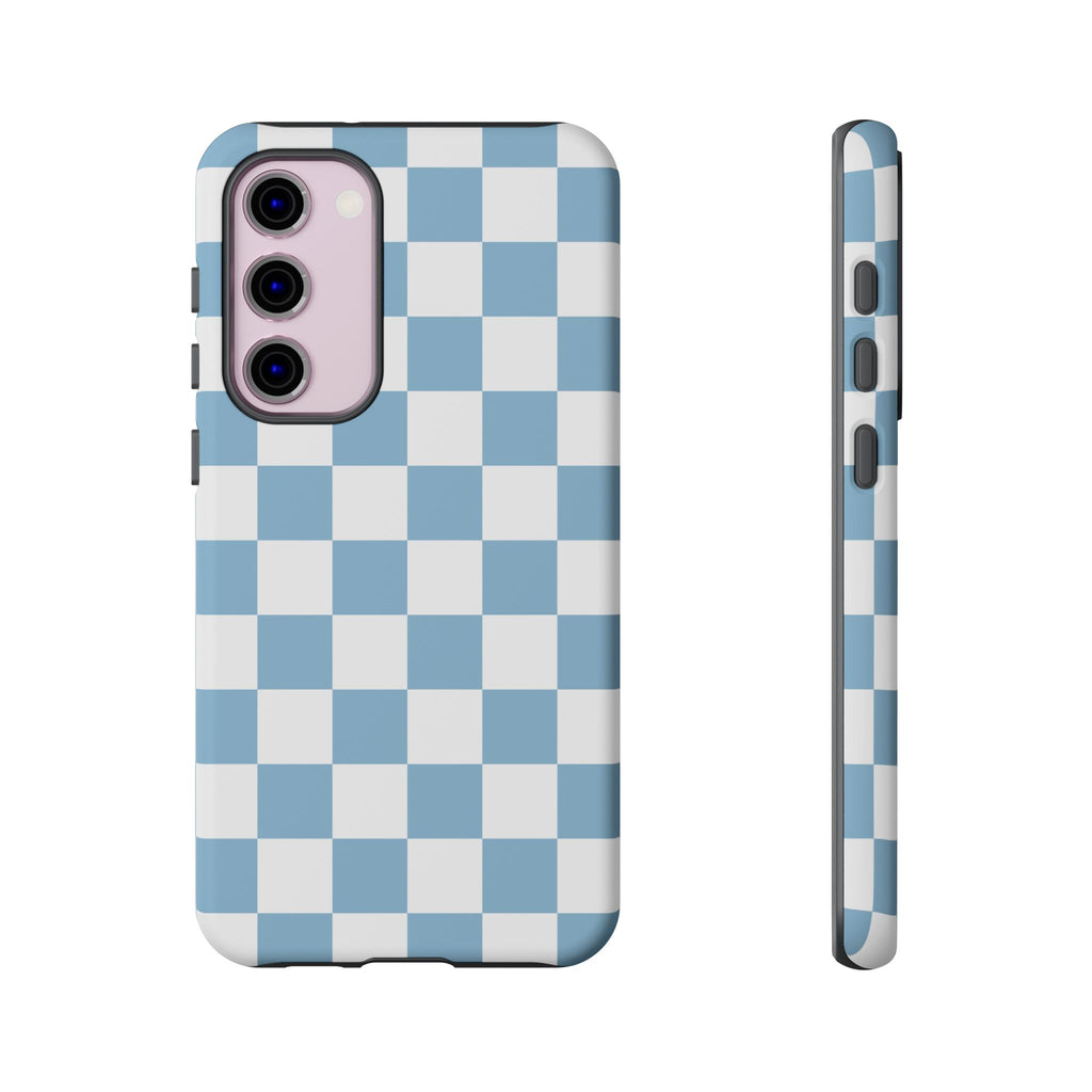 Blue Checkerboard Tough Phone Case
