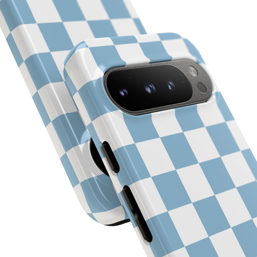 Blue Checkerboard Tough Phone Case