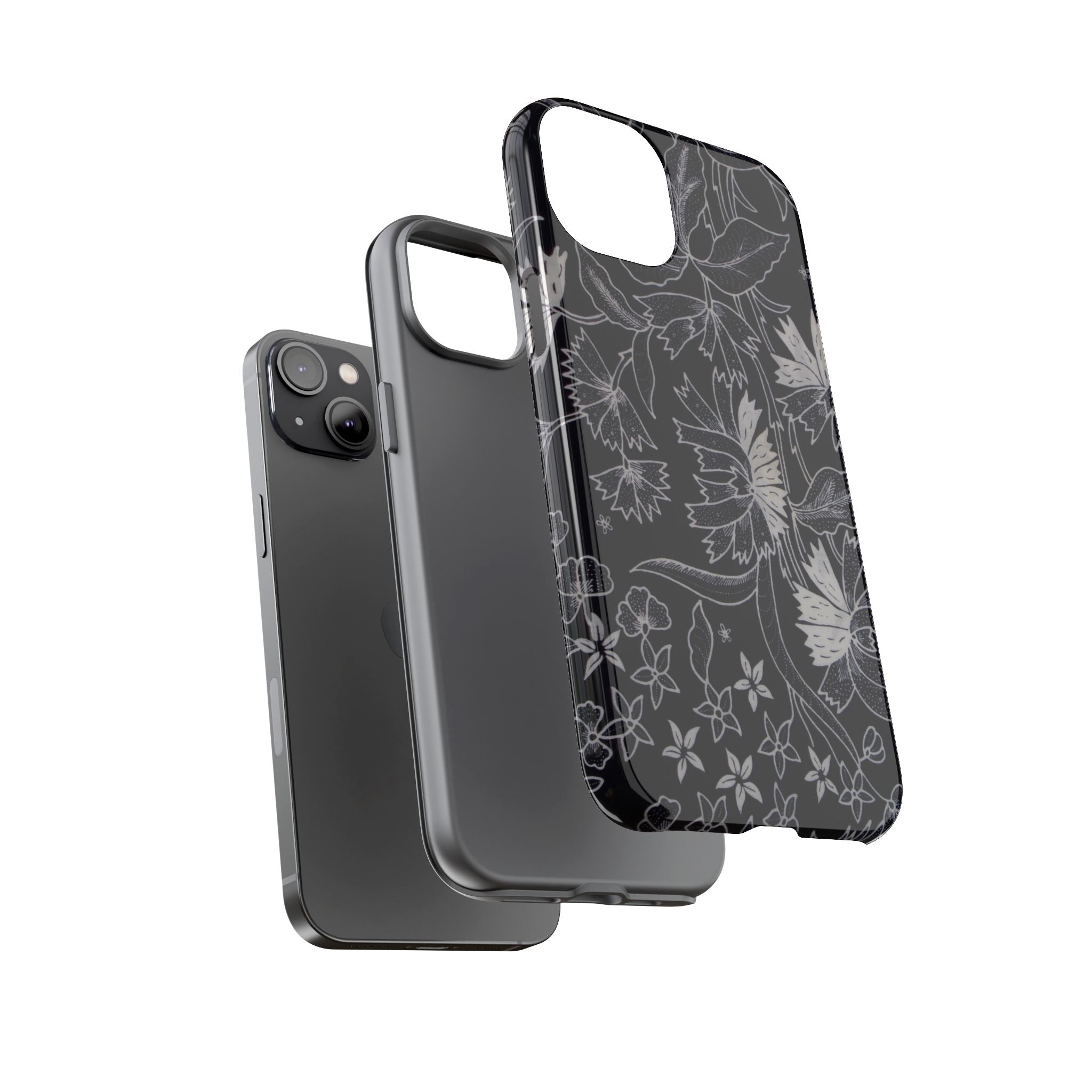Floral Black Botanical Phone Cover
