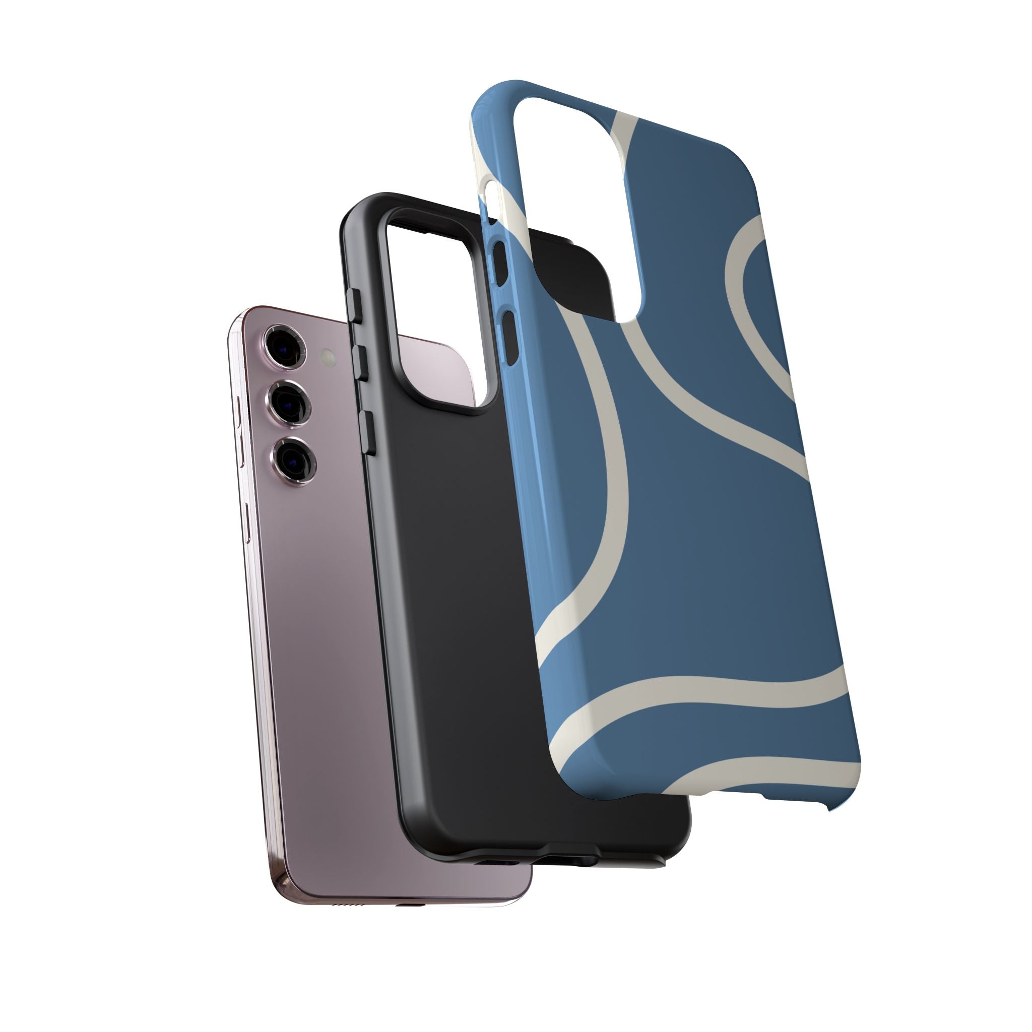 Blue Wavy Abstract Phone Case