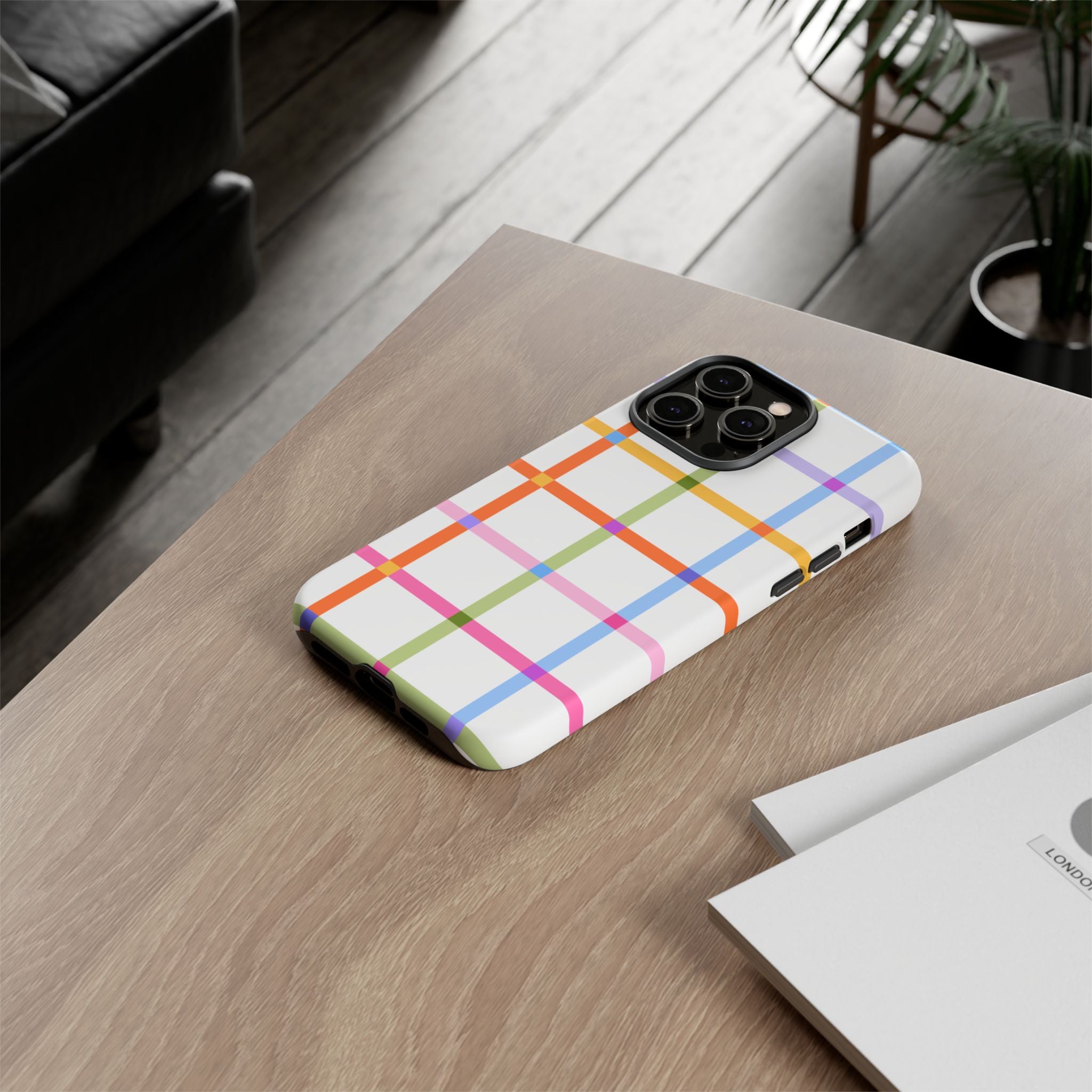 Colorful Plaid Tough Phone Case
