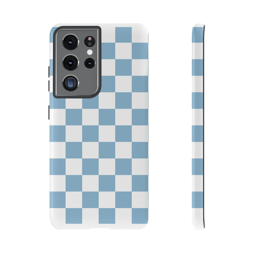 Blue Checkerboard Tough Phone Case