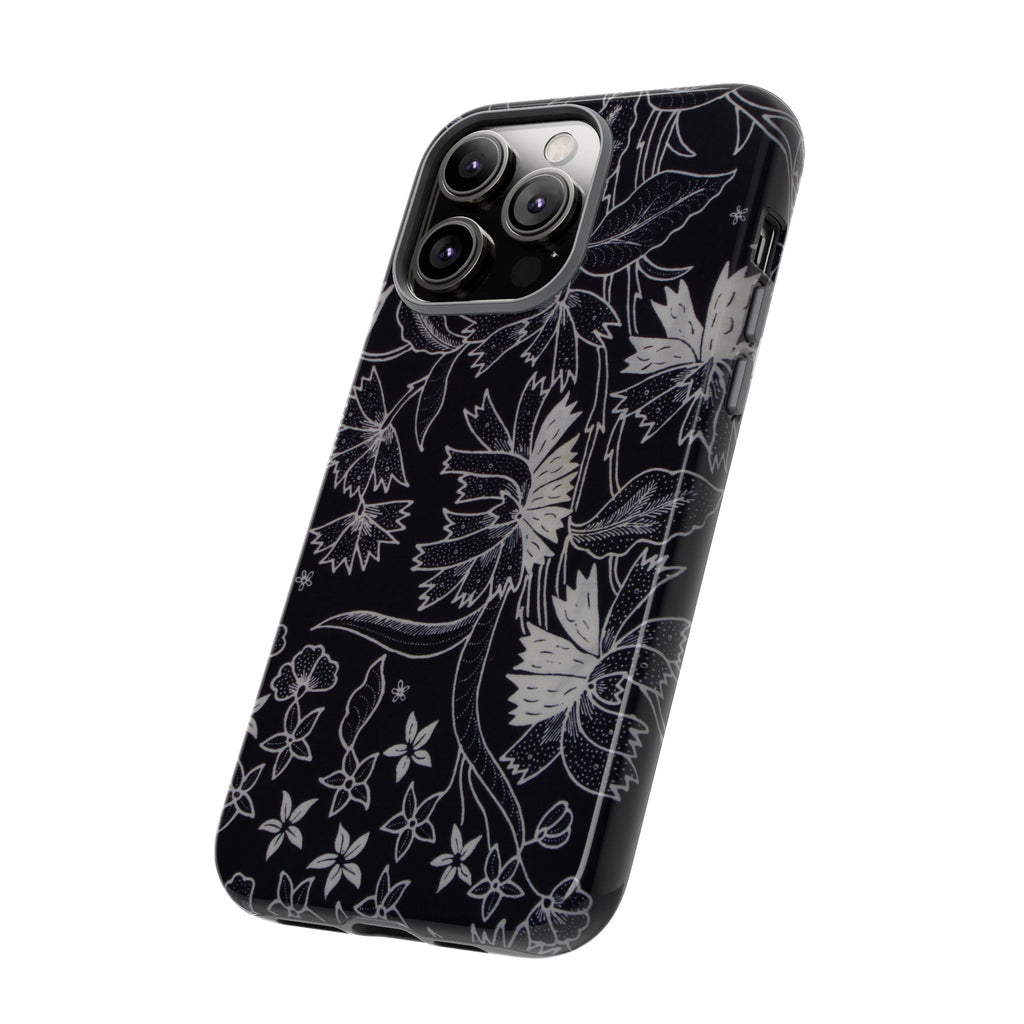 Floral Black Botanical Phone Cover
