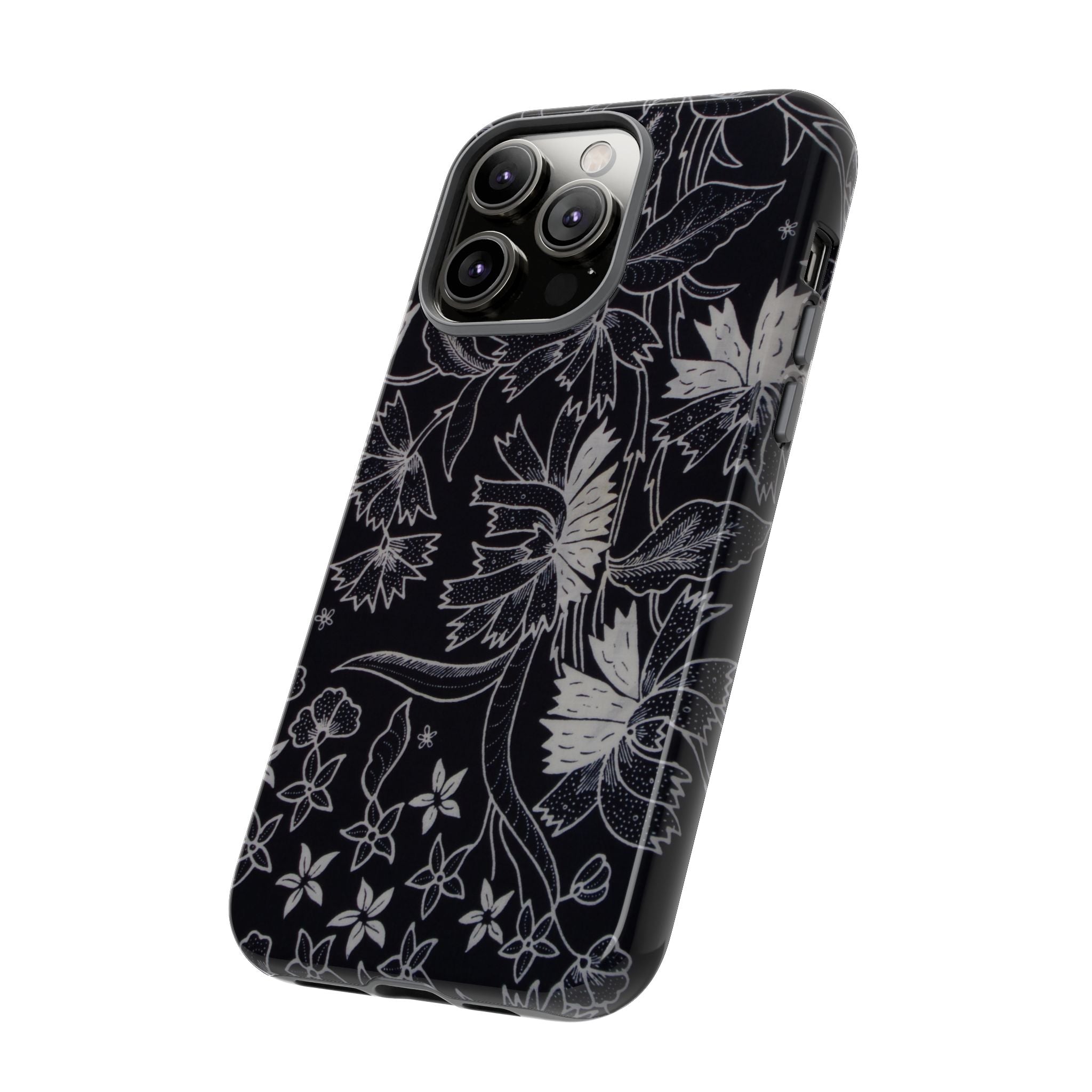 Floral Black Botanical Phone Cover