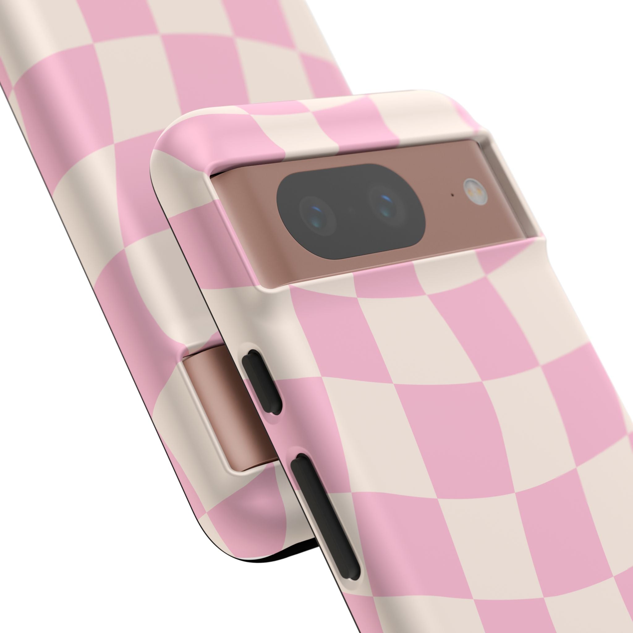 Pink Wavy Checker Tough Phone Case