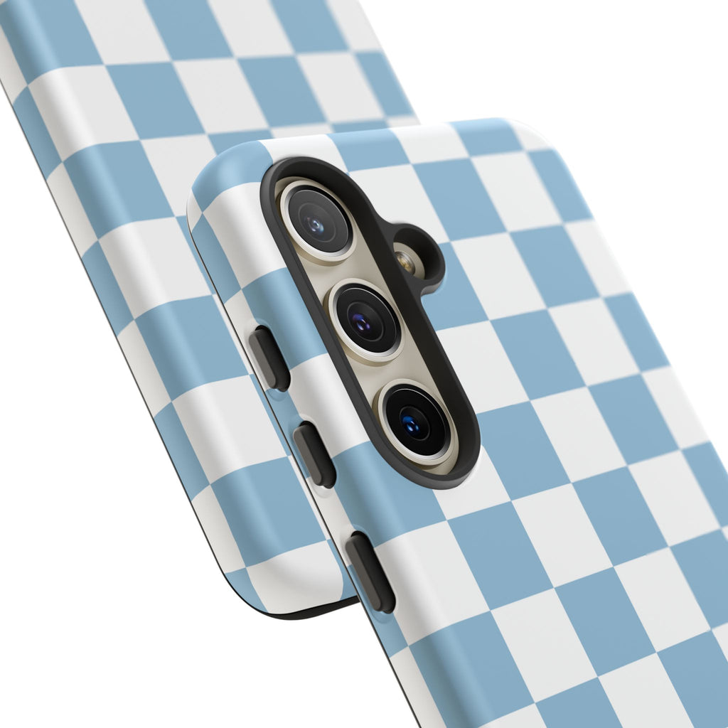 Blue Checkerboard Tough Phone Case