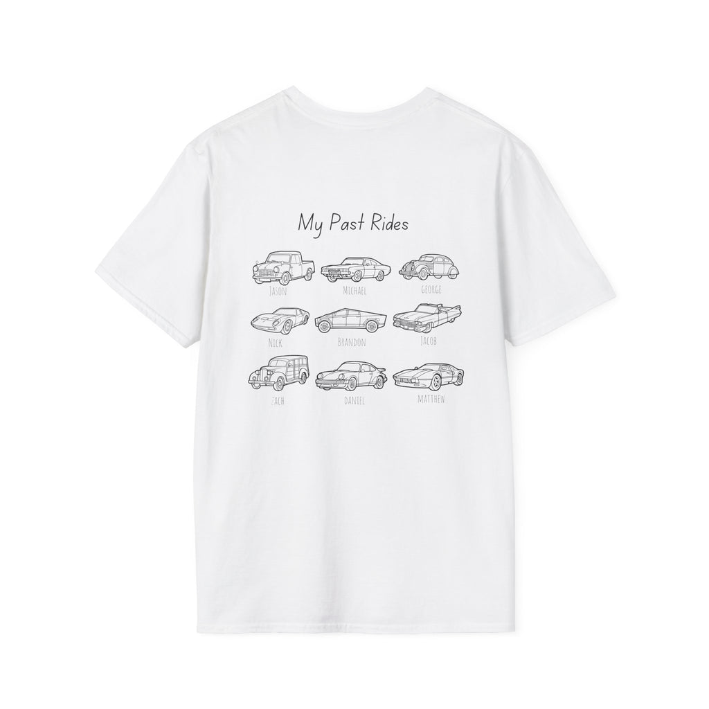 "My Past Rides" Vintage Car Illustration Tee