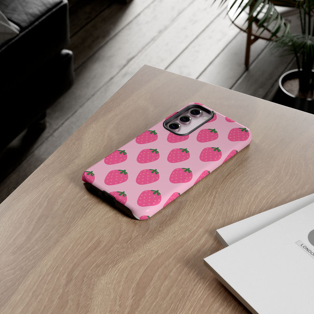 Pink Strawberry Phone Case