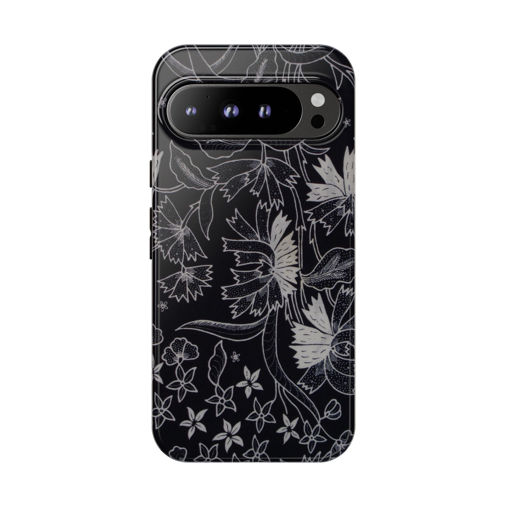Floral Black Botanical Phone Cover