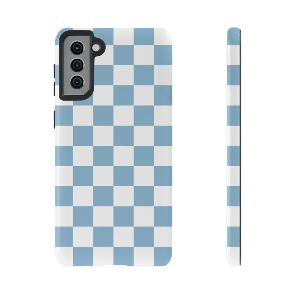 Blue Checkerboard Tough Phone Case