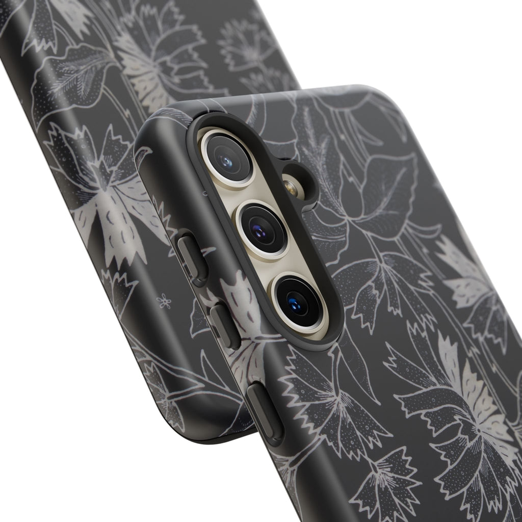 Floral Black Botanical Phone Cover