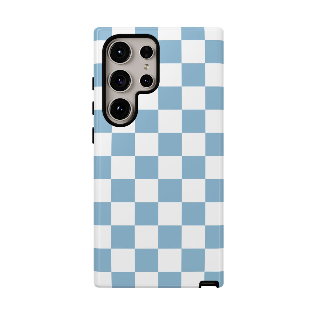 Blue Checkerboard Tough Phone Case
