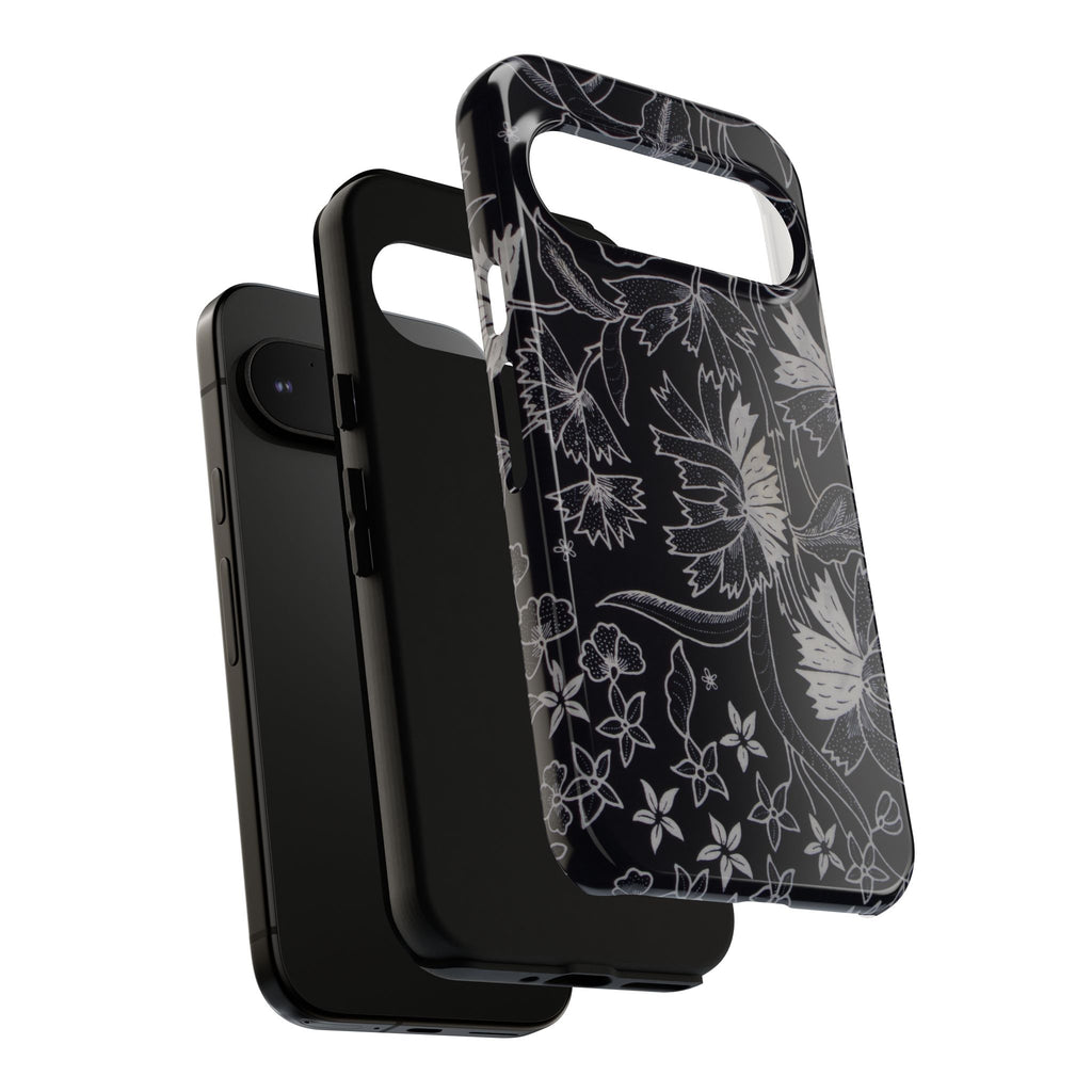 Floral Black Botanical Phone Cover