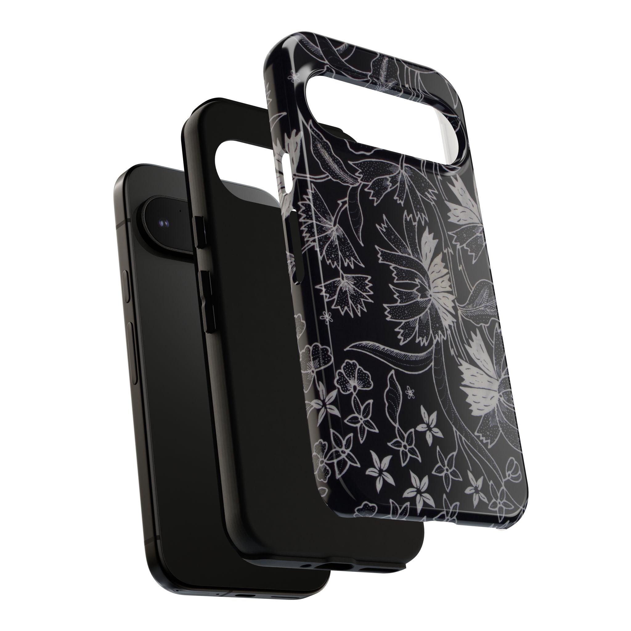 Floral Black Botanical Phone Cover