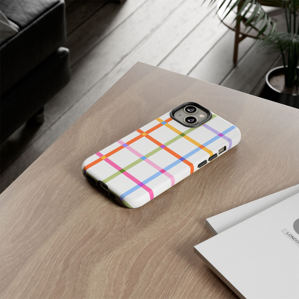 Colorful Plaid Tough Phone Case