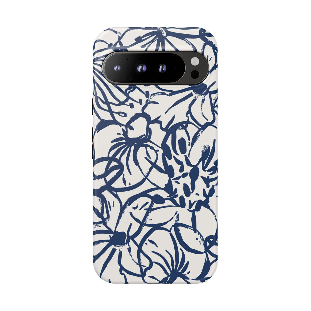 Navy Floral Phone Case