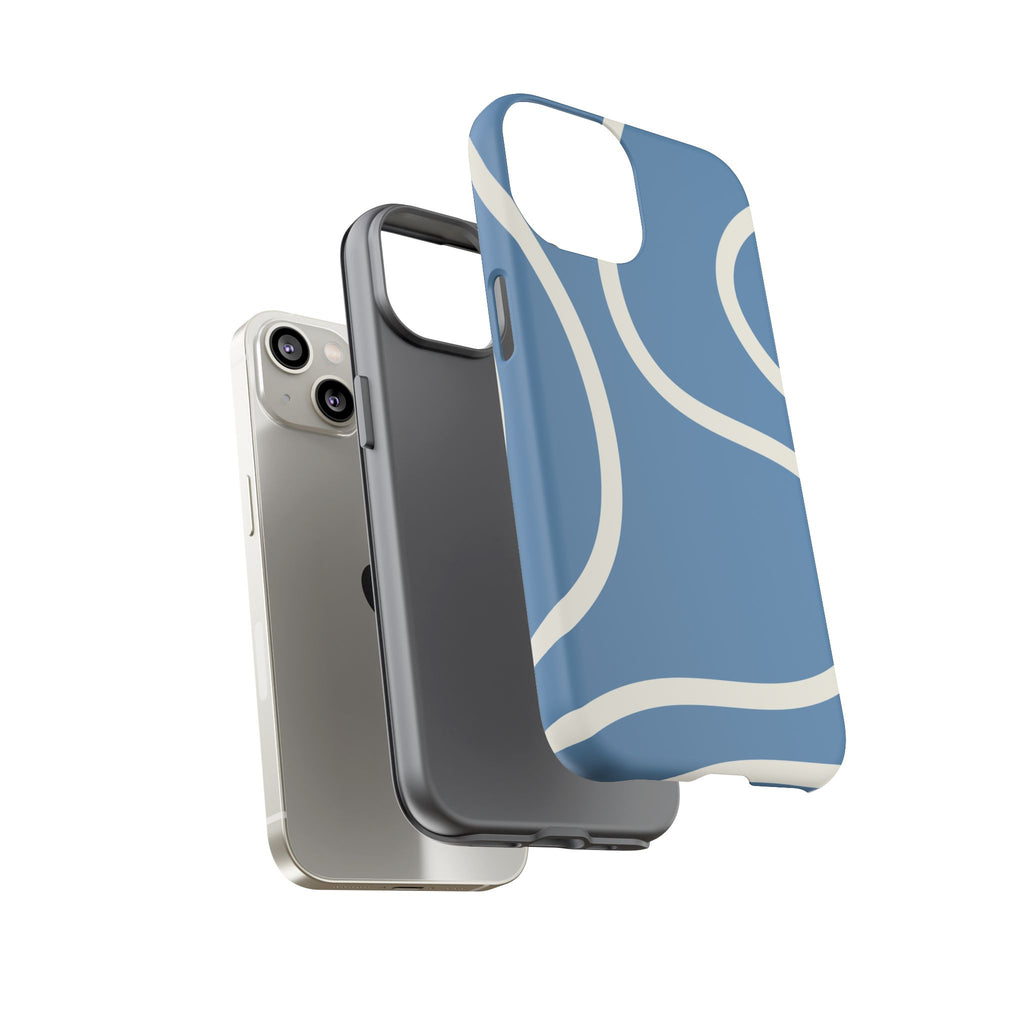 Blue Wavy Abstract Phone Case