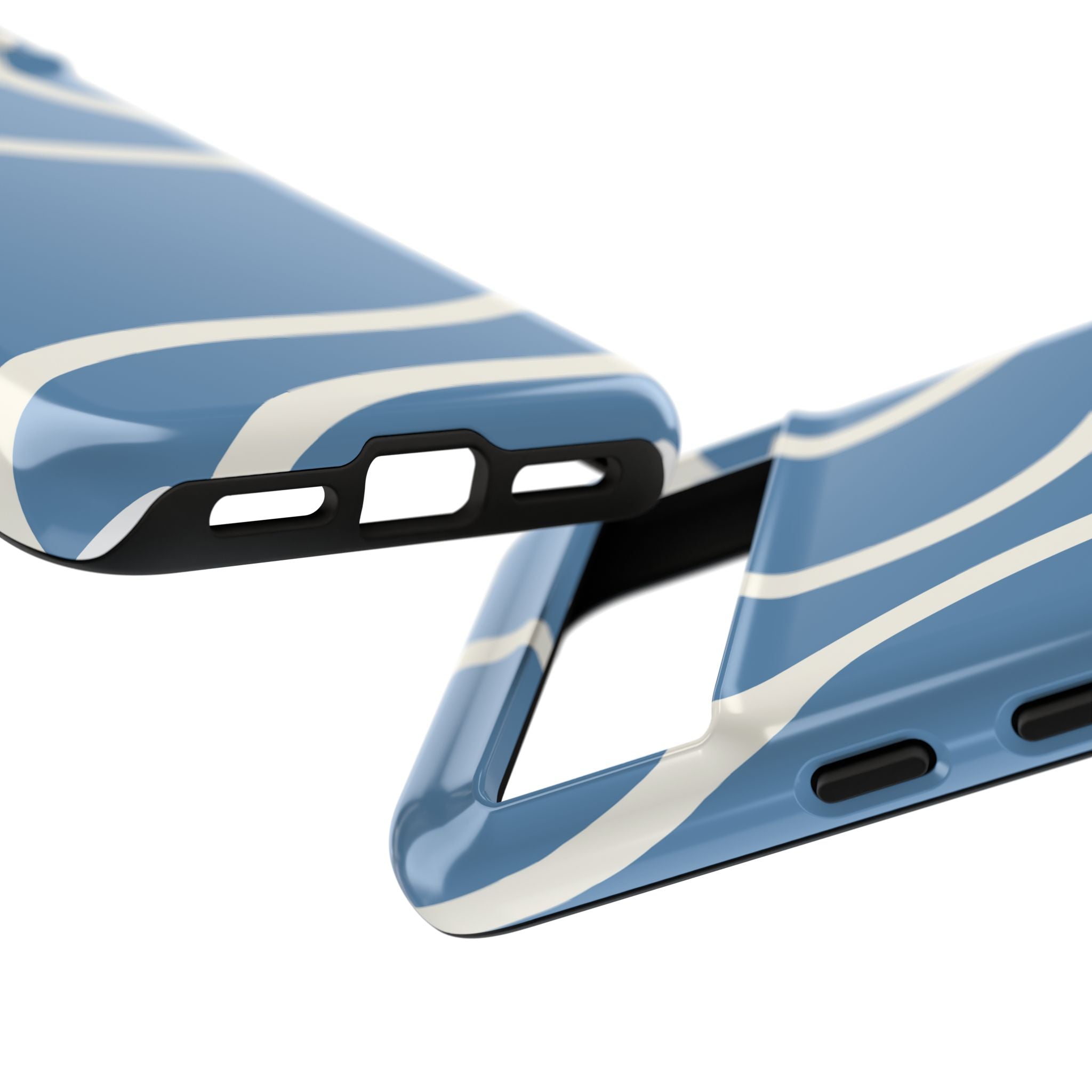 Blue Wavy Abstract Phone Case