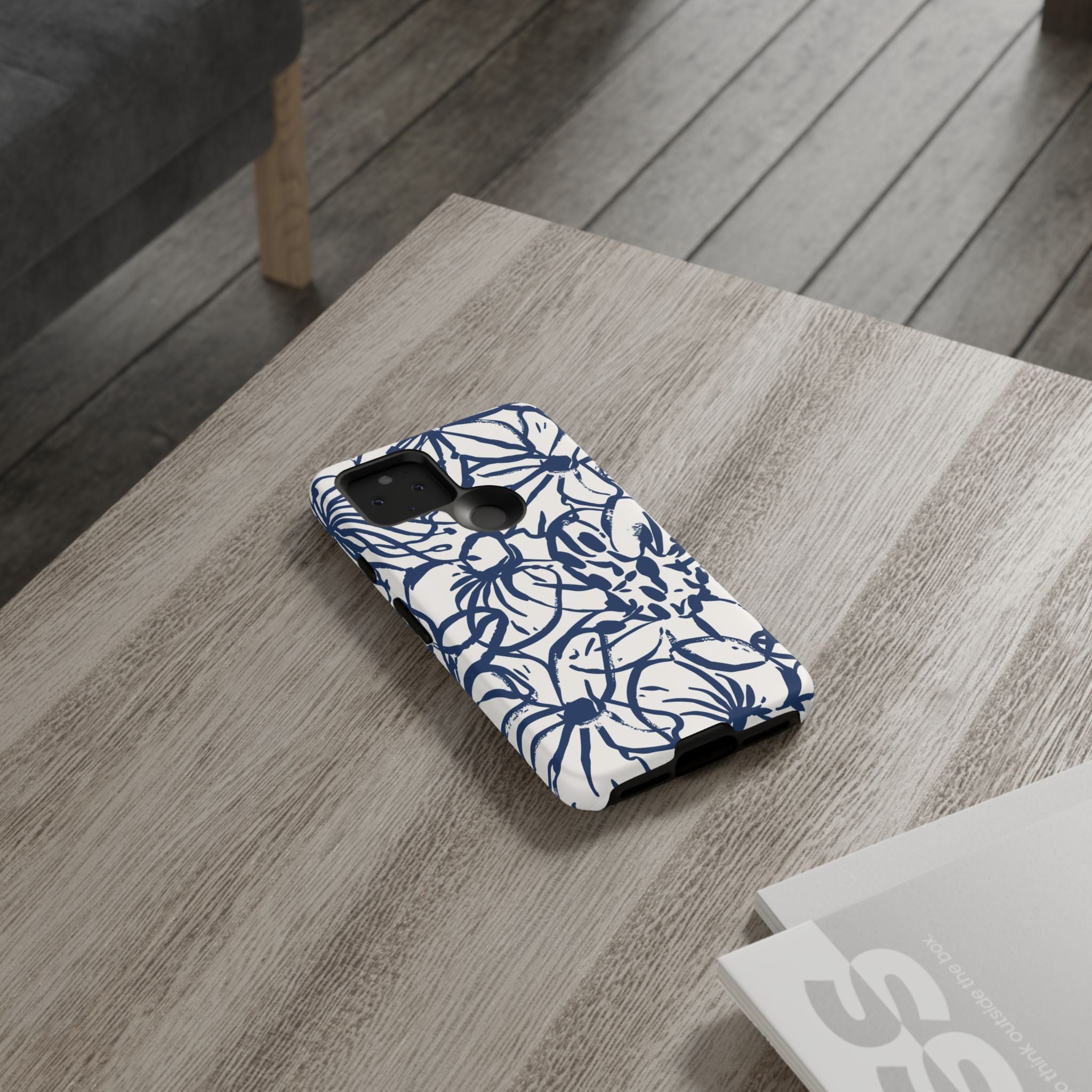 Navy Floral Phone Case