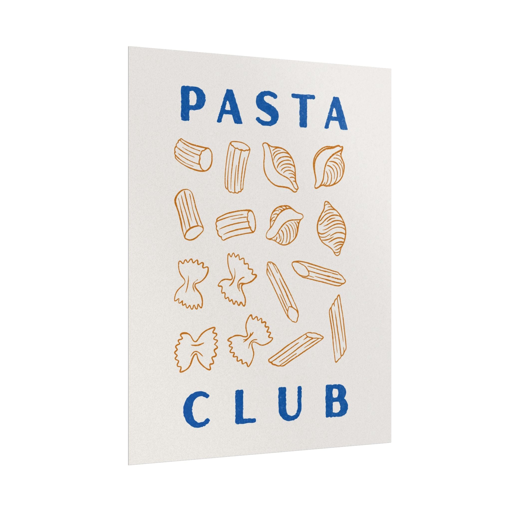 Pasta Club Rolled Poster