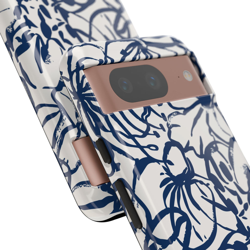 Navy Floral Phone Case