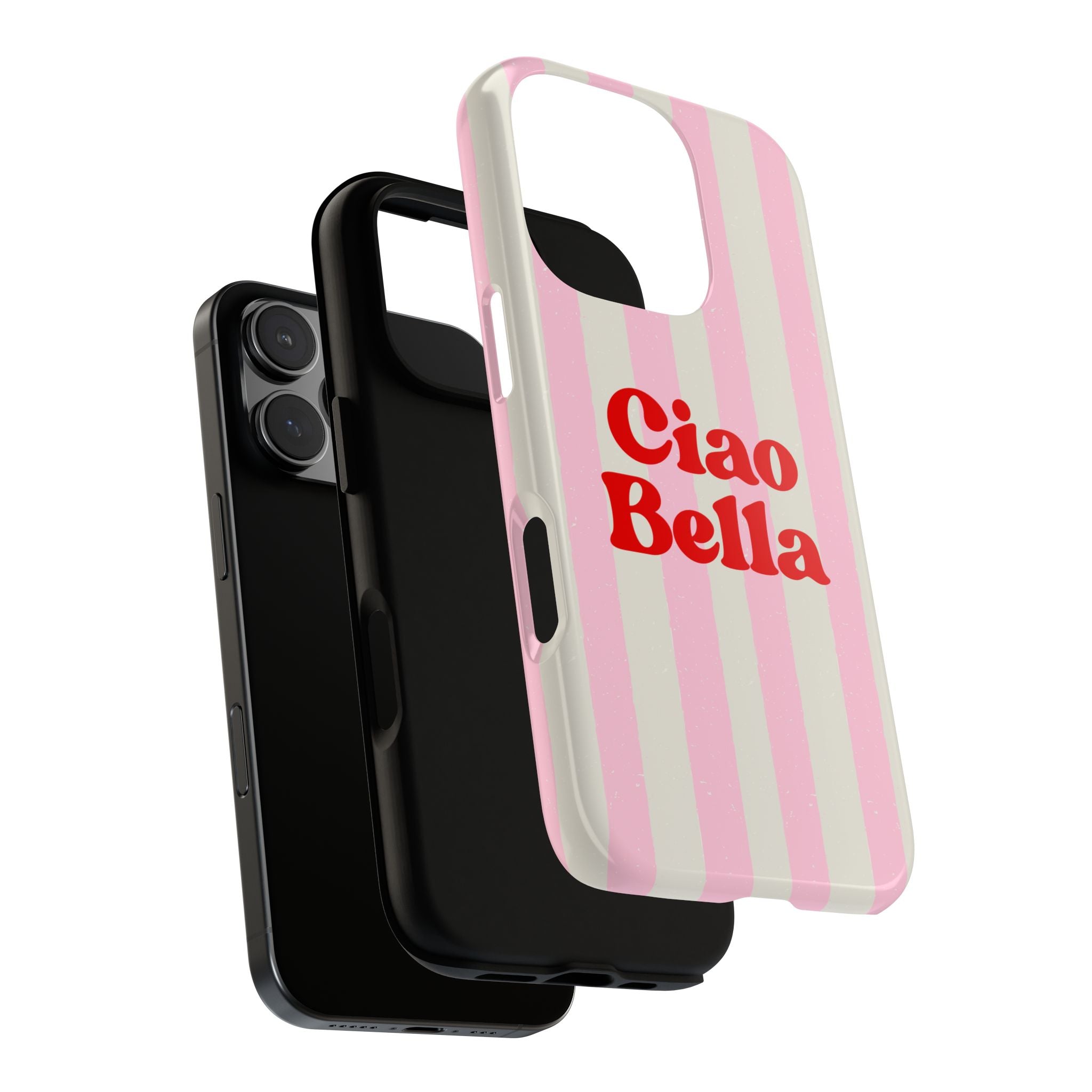 Pink Stripe Ciao Bella Phone Case