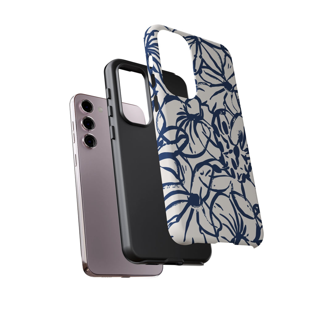 Navy Floral Phone Case