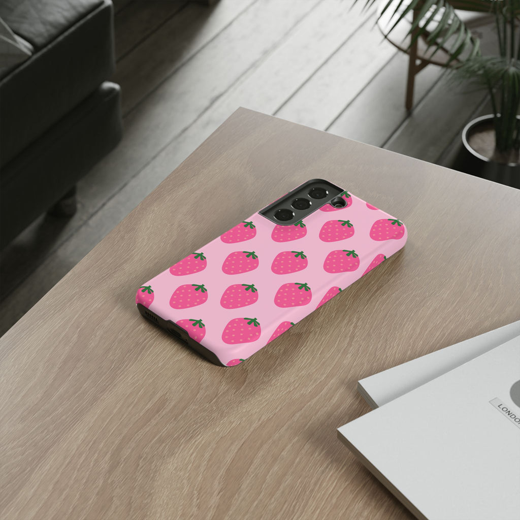 Pink Strawberry Phone Case