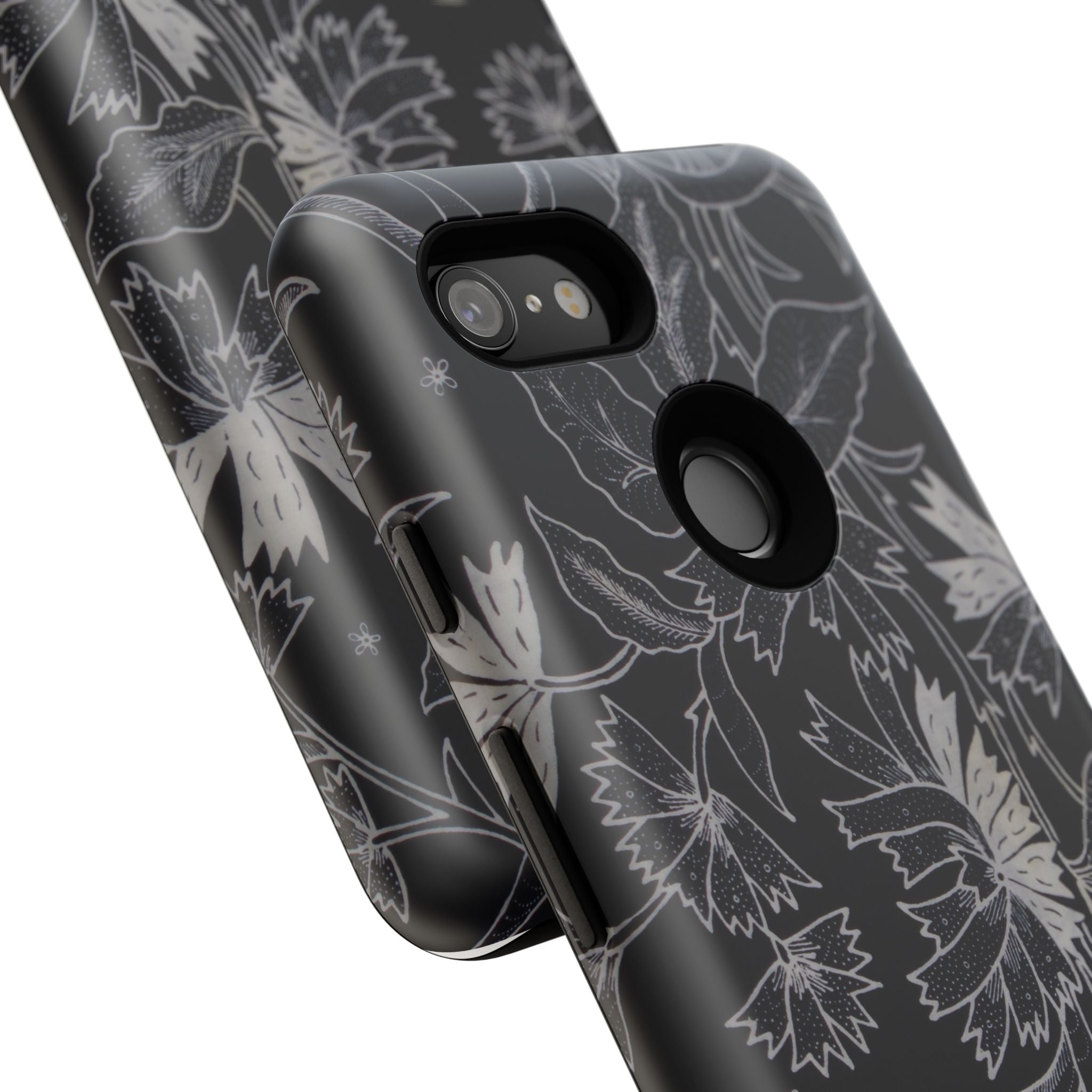 Floral Black Botanical Phone Cover
