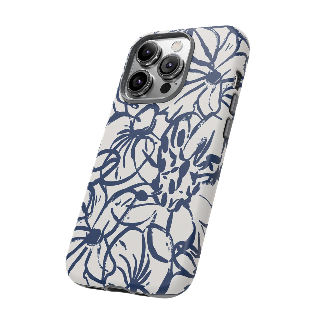 Navy Floral Phone Case