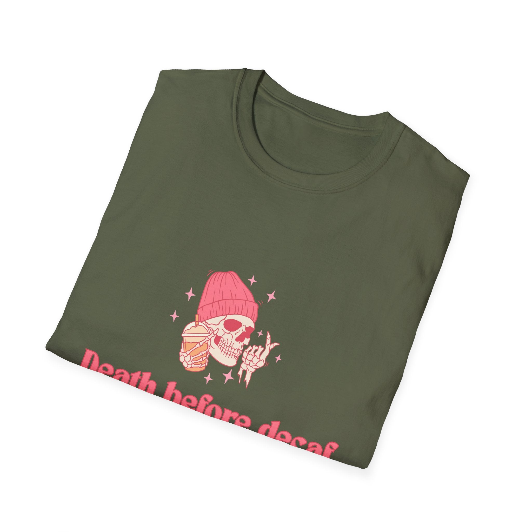 Death Before Decaf Graphic T-Shirt