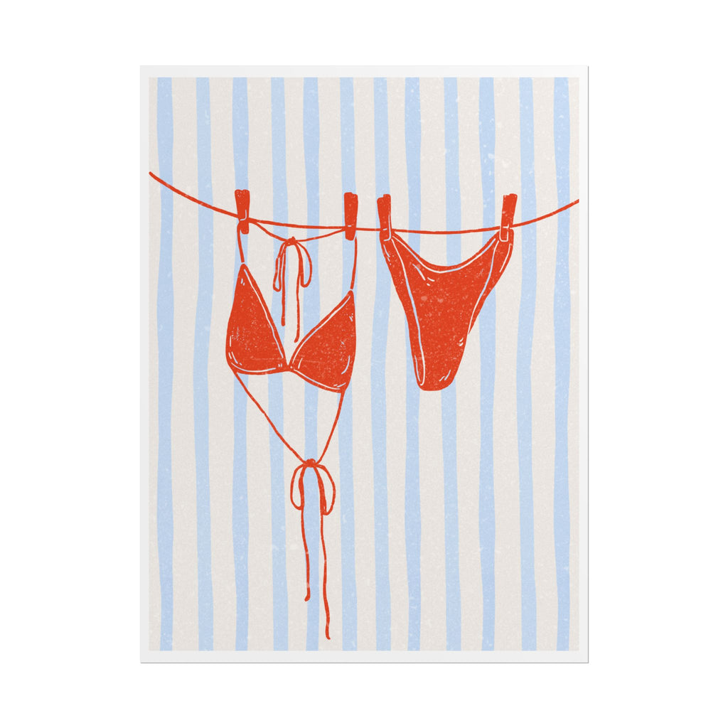 Red Bikini Wall Art  - Rolled Posters