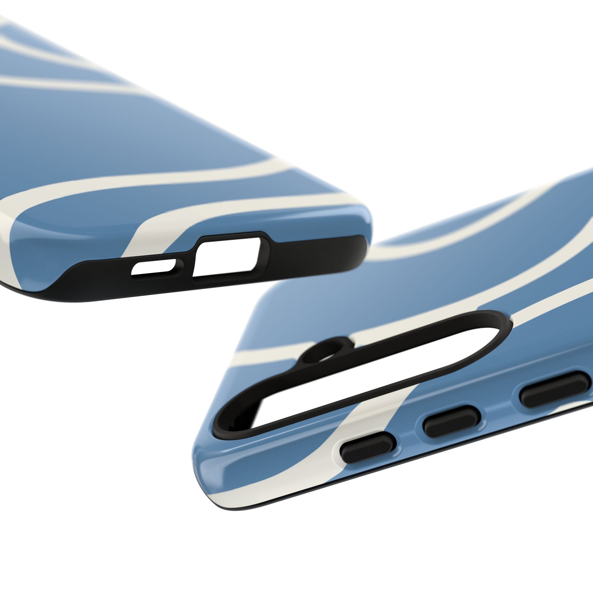 Blue Wavy Abstract Phone Case
