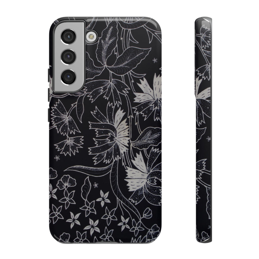 Floral Black Botanical Phone Cover
