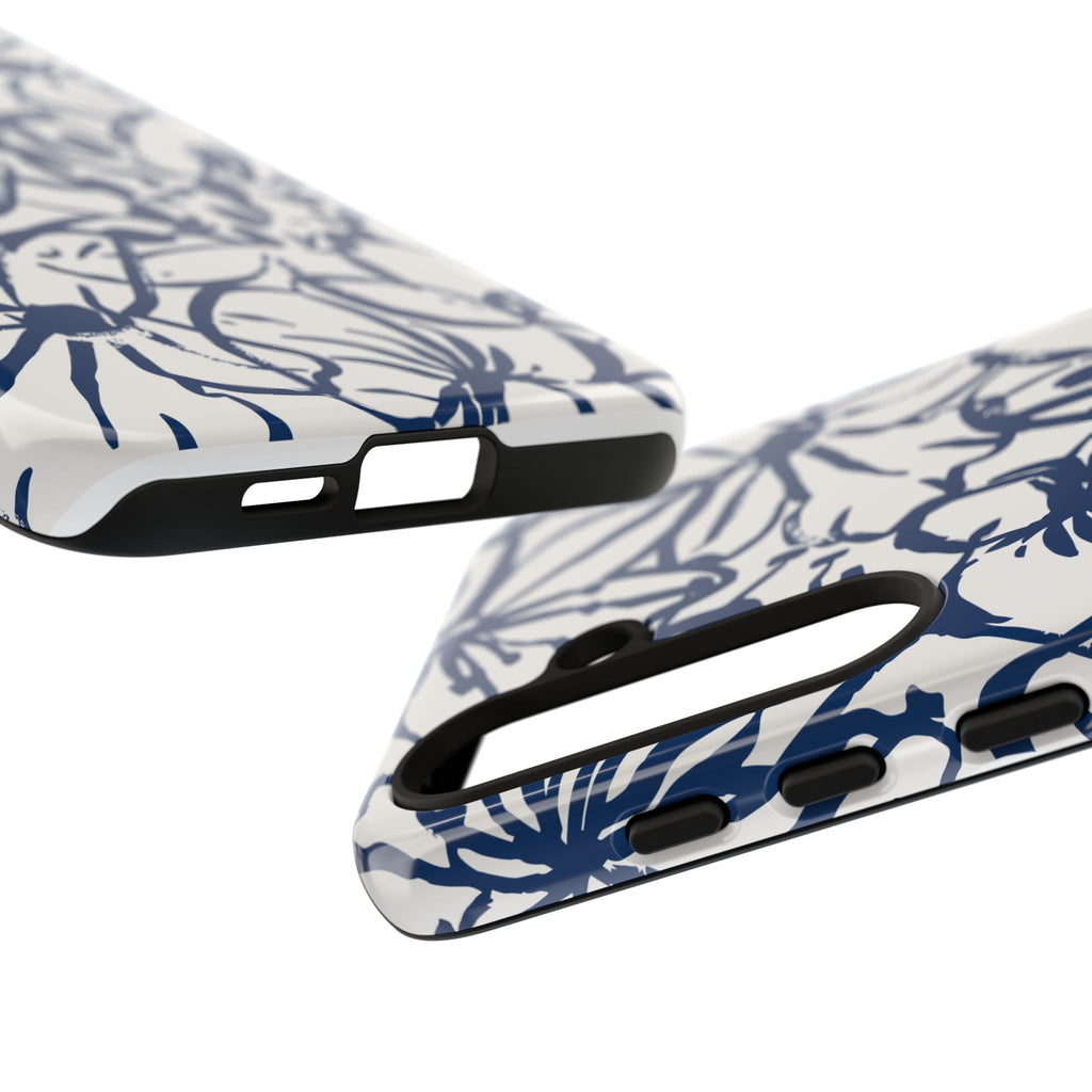 Navy Floral Phone Case