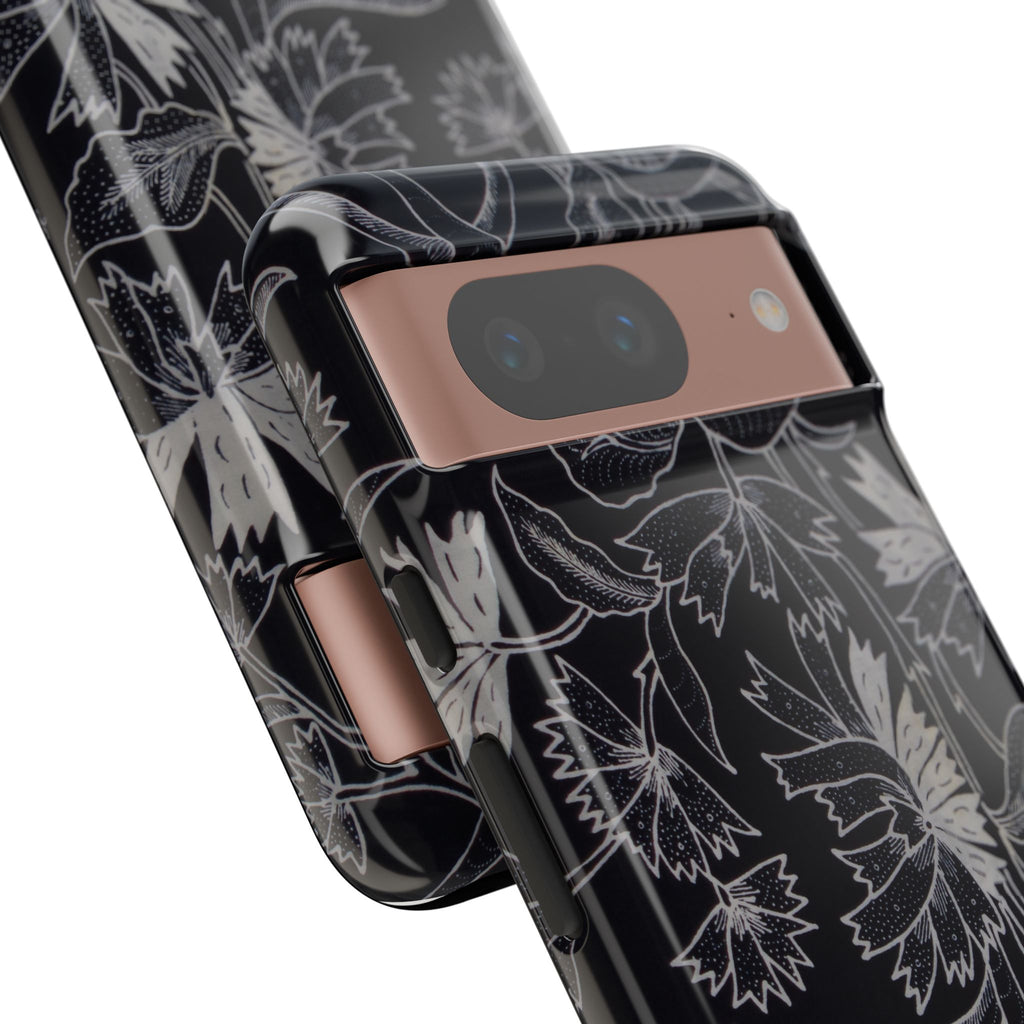 Floral Black Botanical Phone Cover
