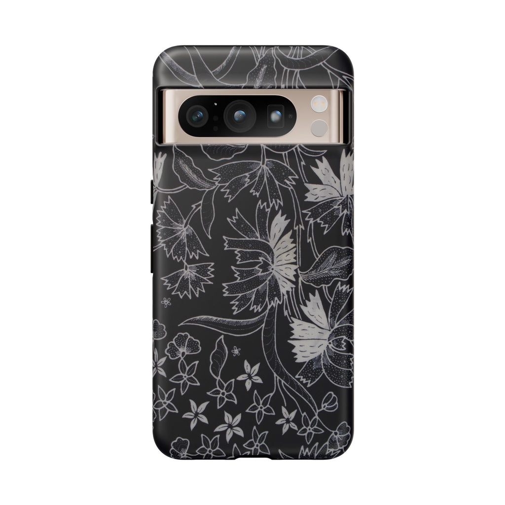 Floral Black Botanical Phone Cover