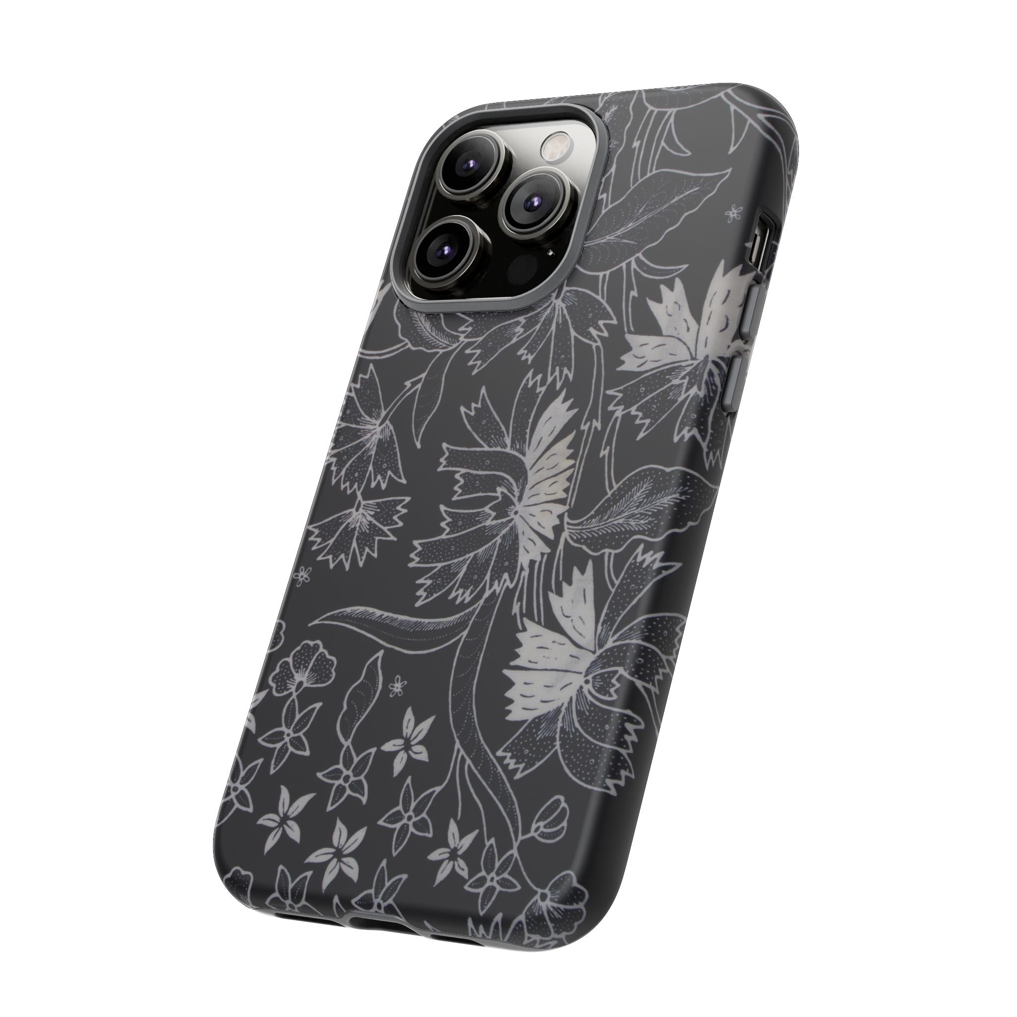 Floral Black Botanical Phone Cover