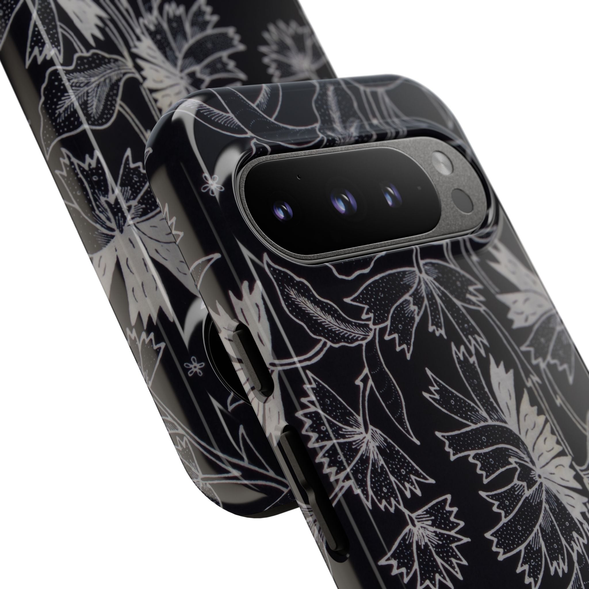 Floral Black Botanical Phone Cover