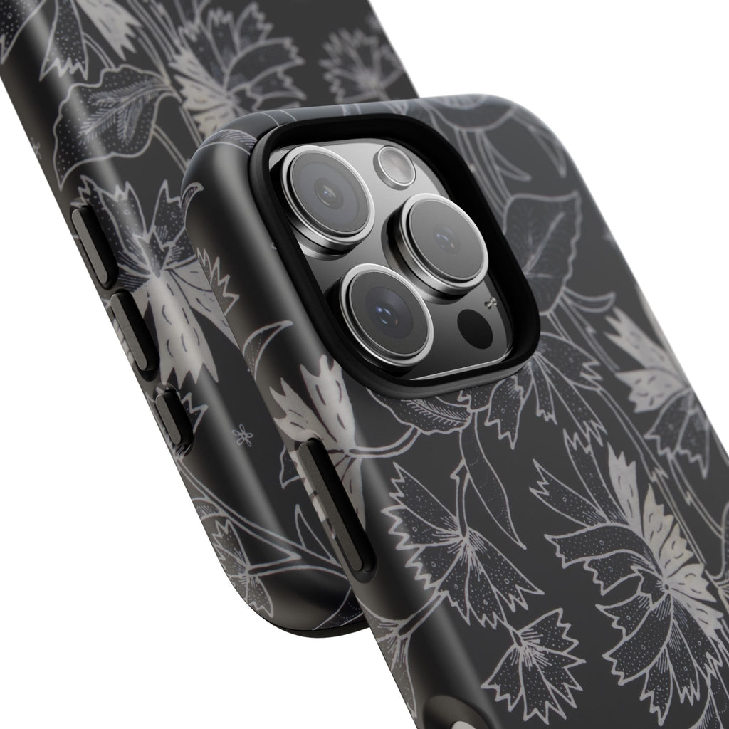 Floral Black Botanical Phone Cover