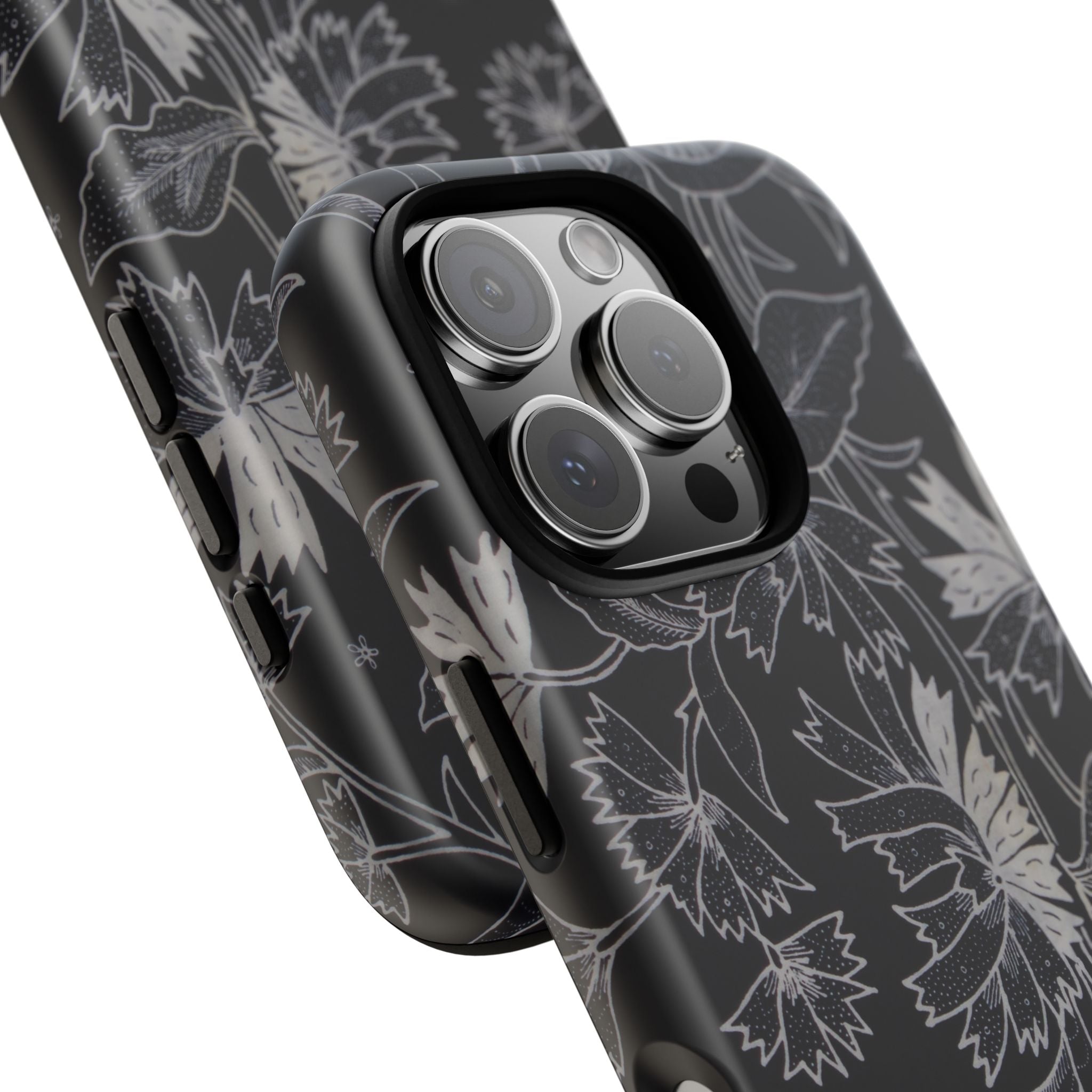 Floral Black Botanical Phone Cover