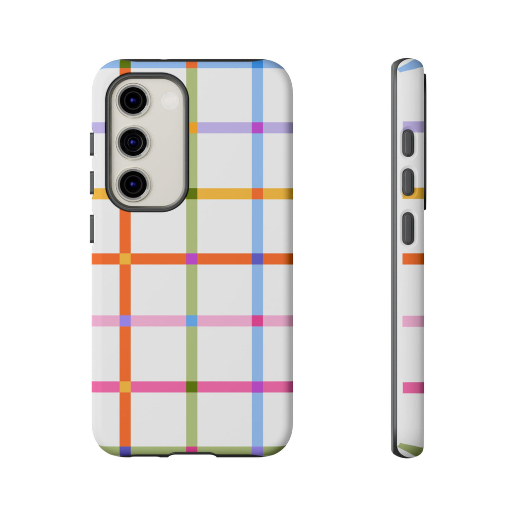 Colorful Plaid Tough Phone Case