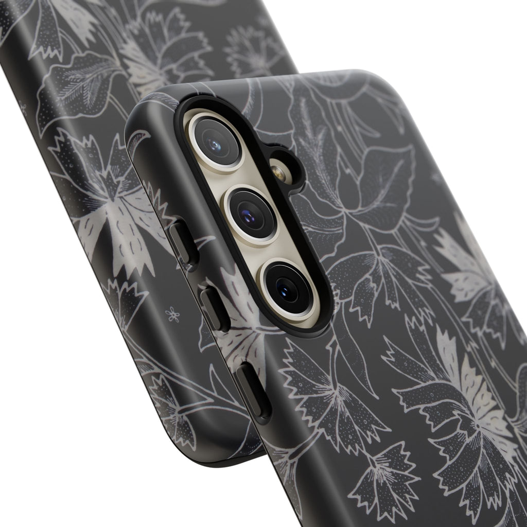 Floral Black Botanical Phone Cover