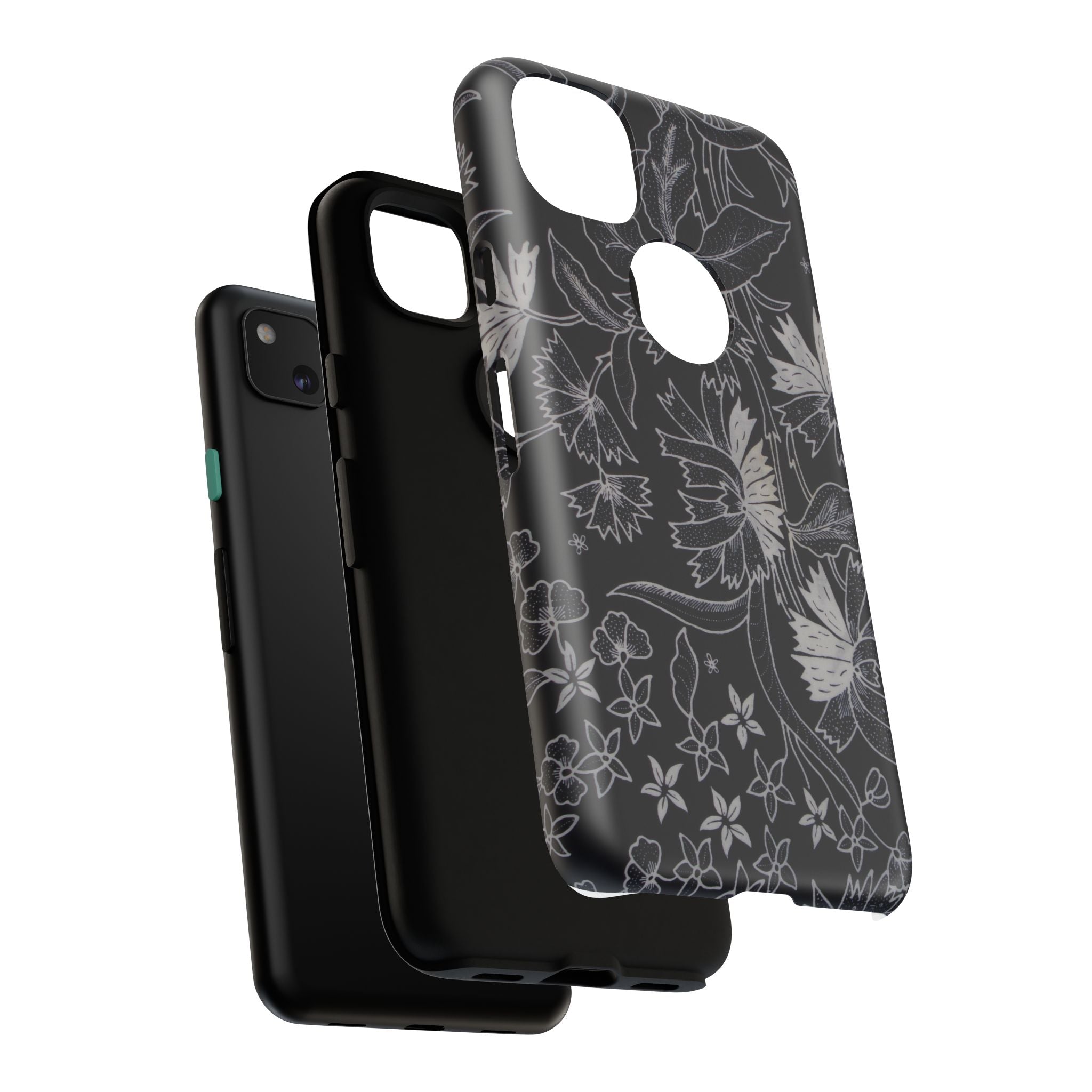 Floral Black Botanical Phone Cover