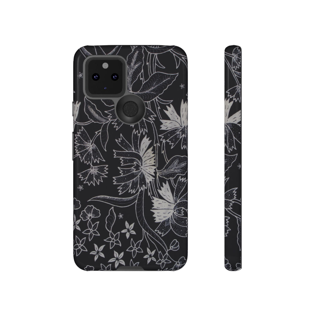 Floral Black Botanical Phone Cover
